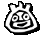 A player icon from Black And White, and the generic symbol for good aligned gods. It is of a white outlined face with three lines on it's head representing hair.